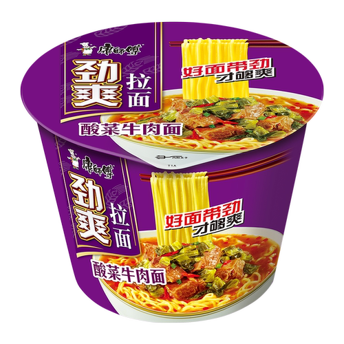 康师傅劲爽拉面101g*3桶红烧牛肉味桶装学生宵夜宿舍速食品rxu - 图3