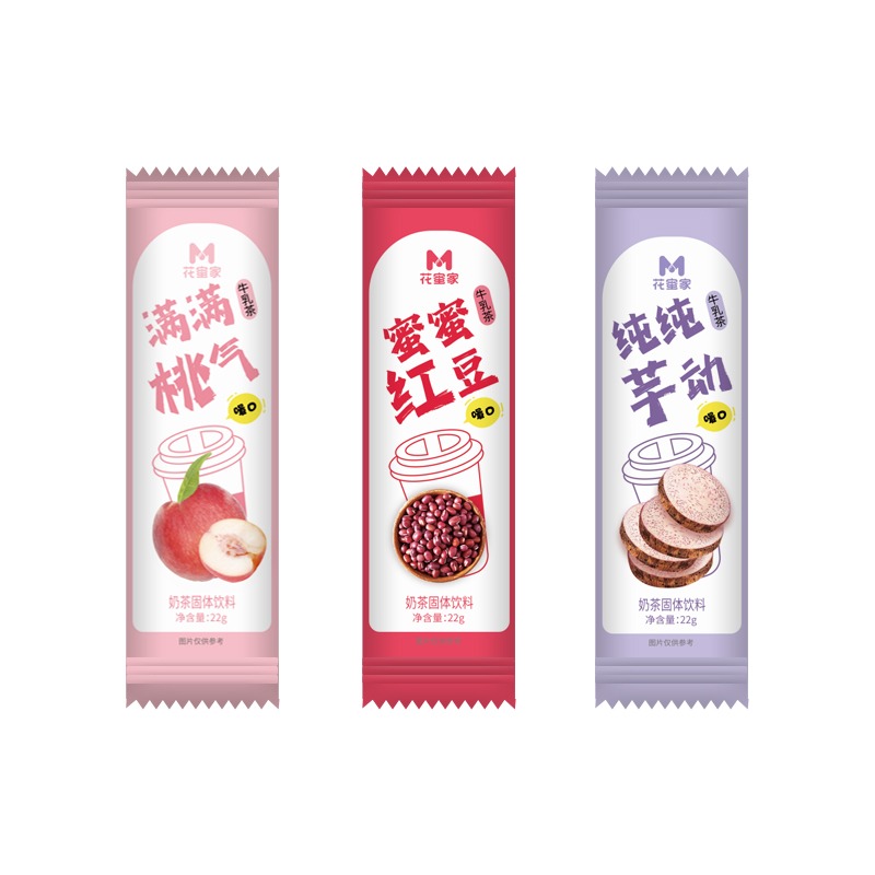 花蜜家牛乳奶茶粉多口味 20g*20条 红豆味【dt】 - 图2