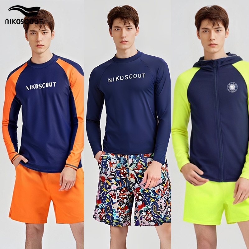 Men's swimsuit suit surfing and sun protection beach swimsuit