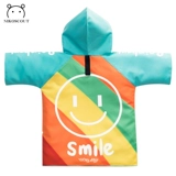 Детский быстросохнущий банный халат для мальчиков, банное полотенце для плавания, пляжный плащ, хорошо впитывает воду