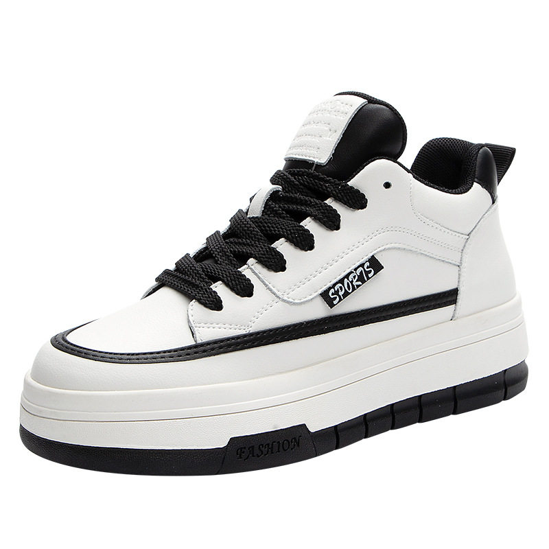 真皮小白鞋女2025新款秋冬爆款百搭加绒厚底板鞋运动休闲高帮鞋子,淘宝优惠券,粉丝福利购,淘宝优惠卷