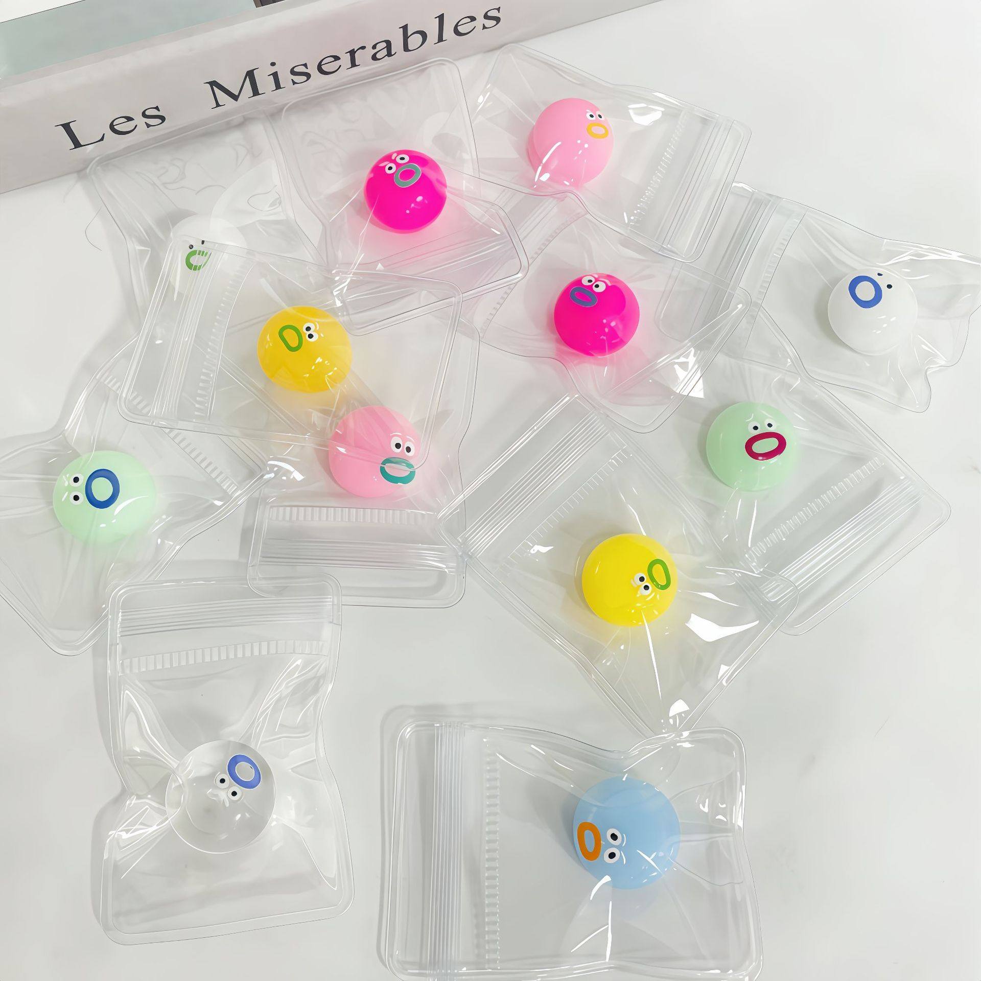 彩色表情包小鼻嘎卡通软胶捏捏乐透明烂泥手感女解压发泄球小玩具,淘宝优惠券,粉丝福利购,淘宝优惠卷