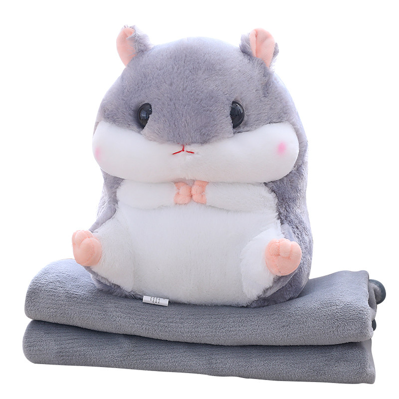 仓鼠折叠毯子抱枕被子两用办公室多功能空调午睡可爱珊瑚绒汽车,淘宝优惠券,粉丝福利购,淘宝优惠卷