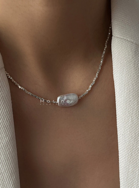 巴洛克碎银子项链时尚气质百搭不