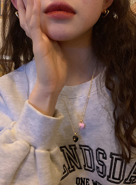 韩国爱心项链高级感小众设计感气