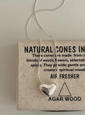 韩系简约银色爱心项链豆豆链锁骨