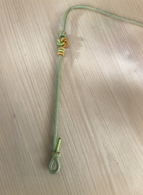 纯手工编织八股辫同心结手绳单向抽拉调节手绳