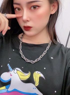 日系新款潮牌钛钢不掉色刻字项链