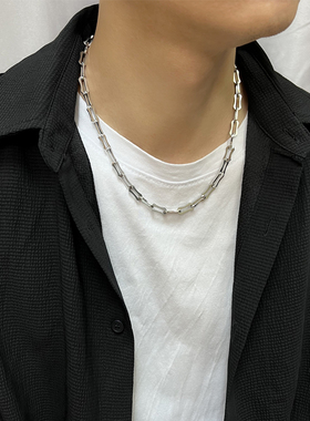 钛钢男女不掉色调节项链