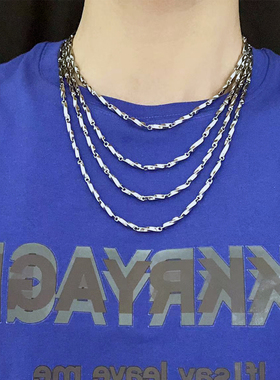 竹节链男女不掉色项链