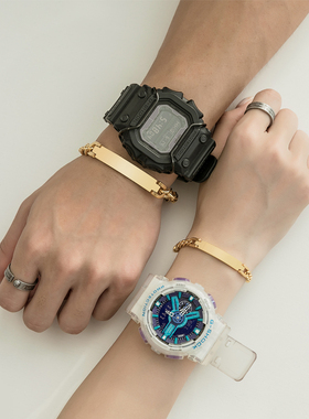 日韩风刻字钛钢学生百搭礼物手链