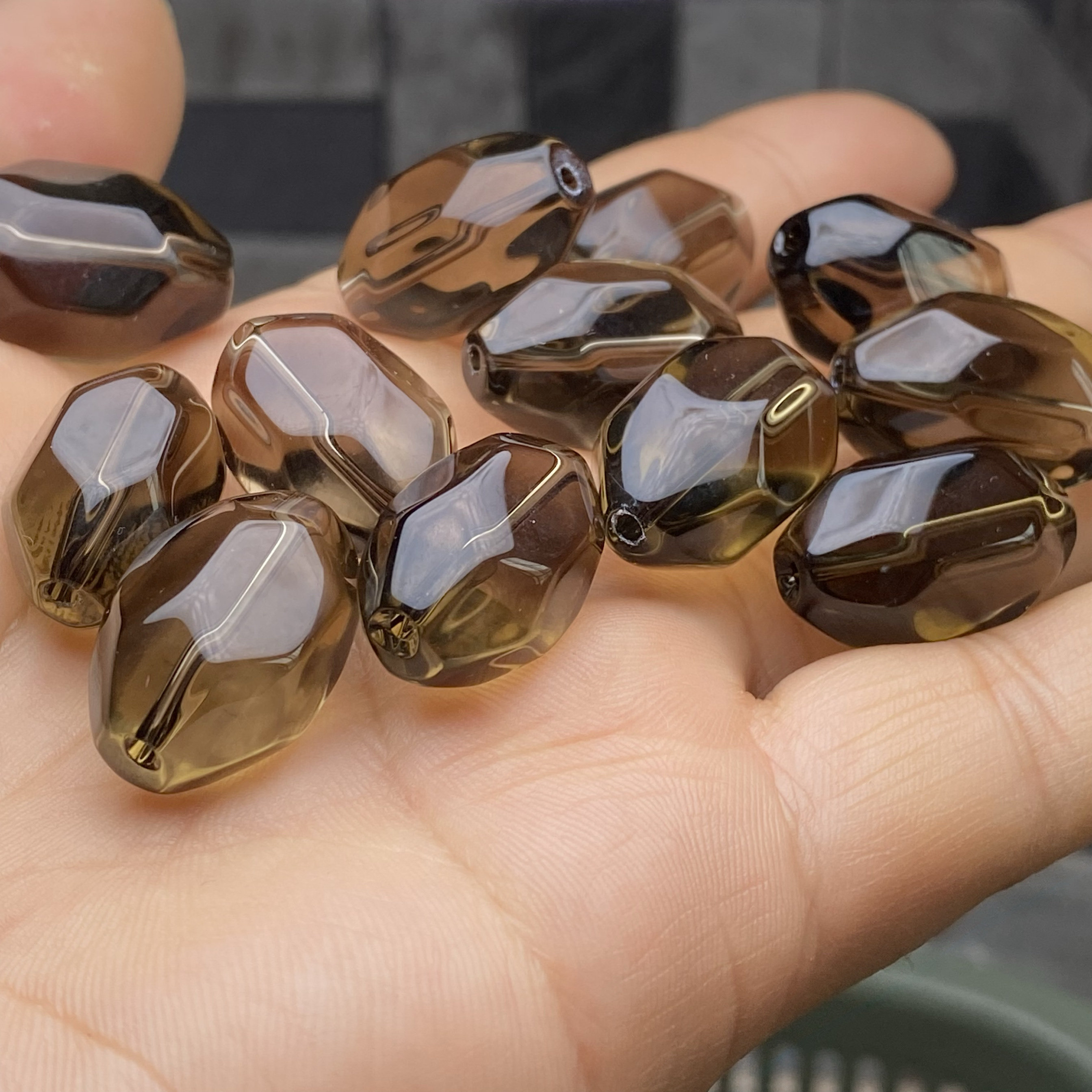 天然茶水晶随形原石异形通孔手串项链锁骨diy手链串饰散珠配件饰,淘宝优惠券,粉丝福利购,淘宝优惠卷