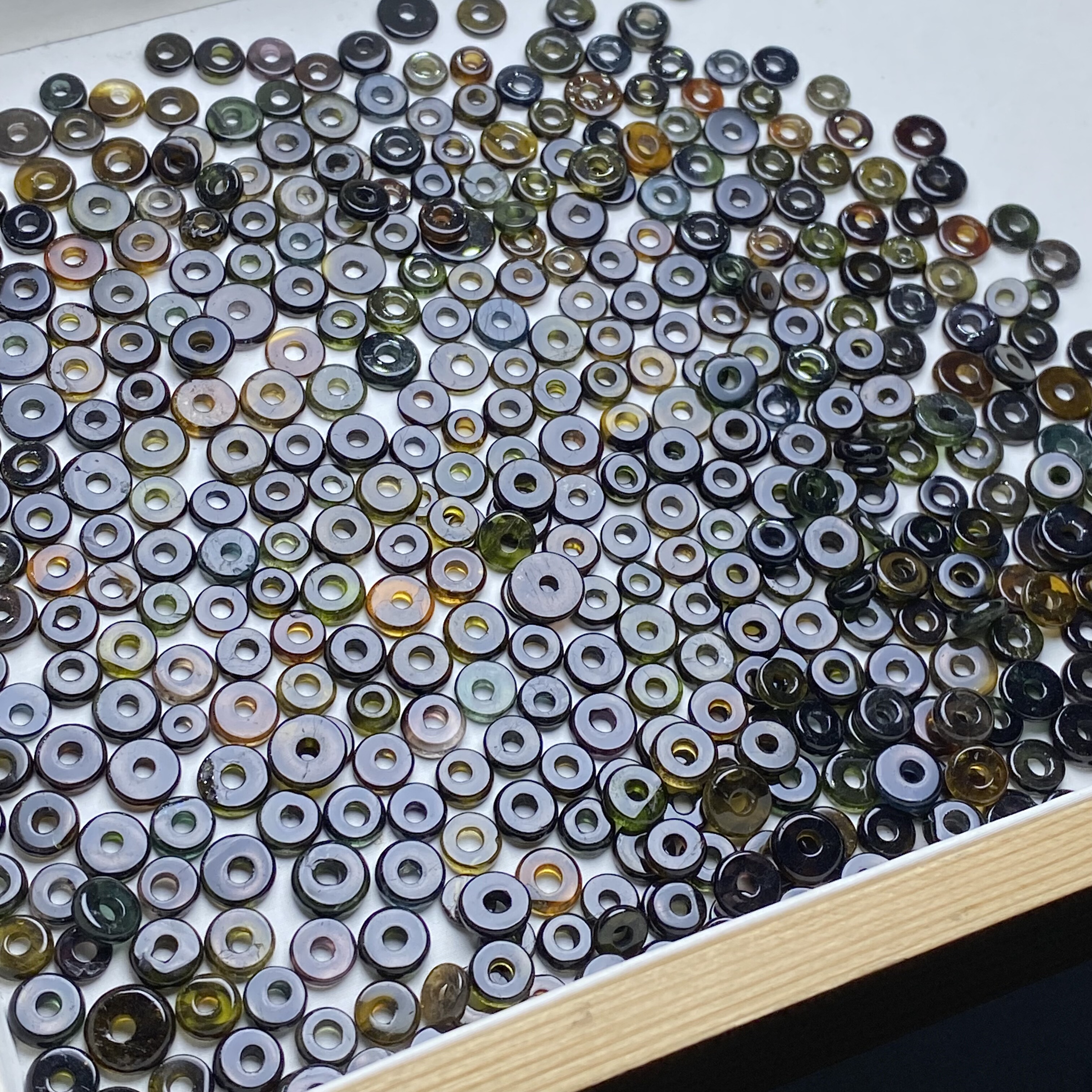 保真天然绿碧玺隔片直切水晶文玩蜜蜡手链项链垫片diy配件配饰品 - 图3