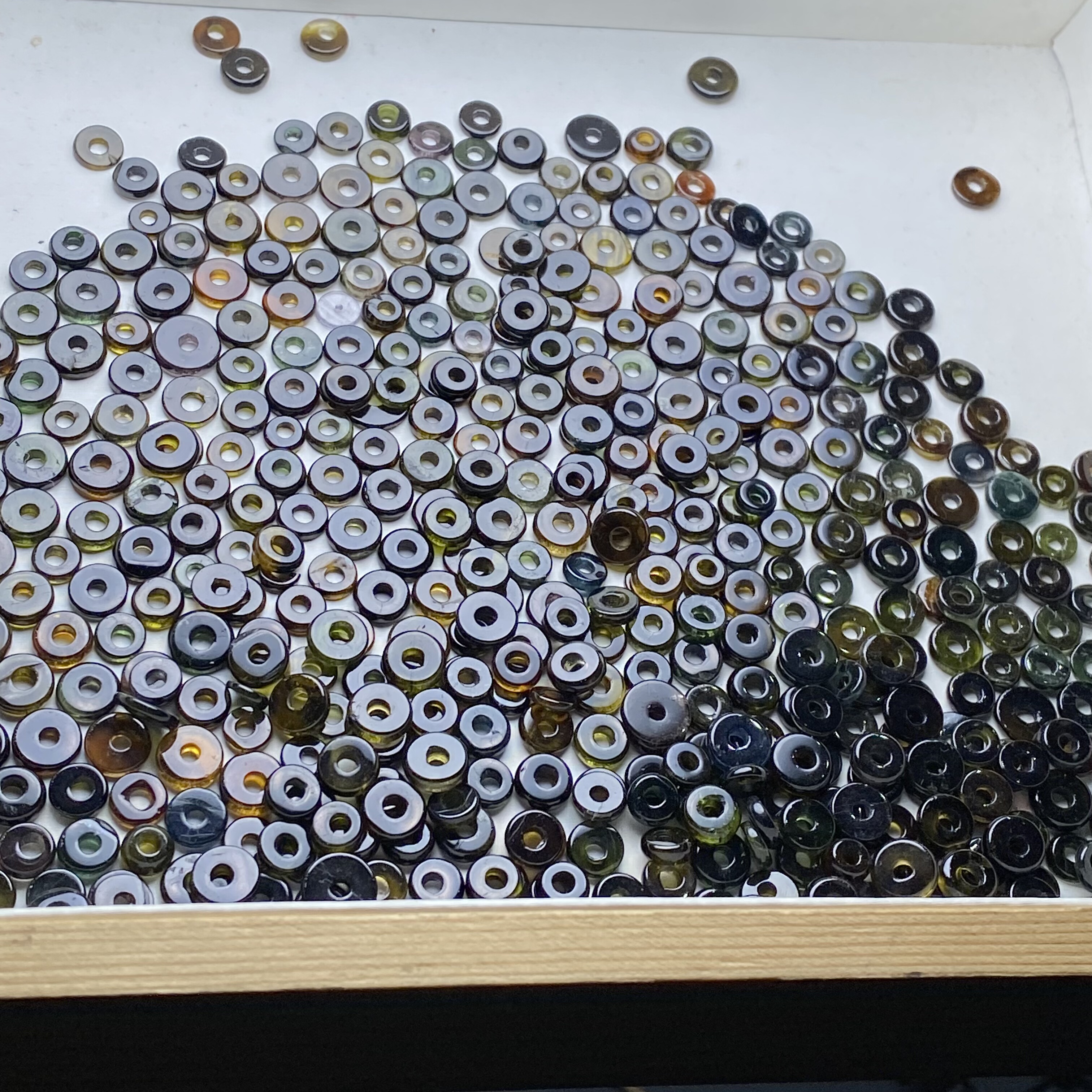 保真天然绿碧玺隔片直切水晶文玩蜜蜡手链项链垫片diy配件配饰品 - 图1