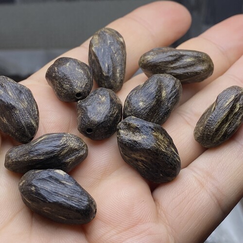 天然沉香木随行异形桶珠手链手串项链文玩蜜蜡diy配件配饰流行 - 图1