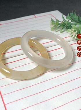 51圈口海洋玉髓手镯天然玛瑙草花