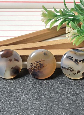 海洋玉髓2.5厘米圆牌锁骨坠玛瑙