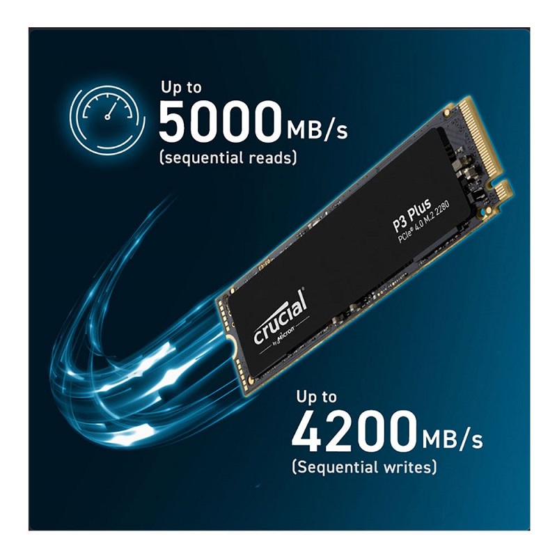 Crucial英睿达 4T 4TB P3 plus笔记本台式机PCIe4.0 SSD固态硬盘-图2