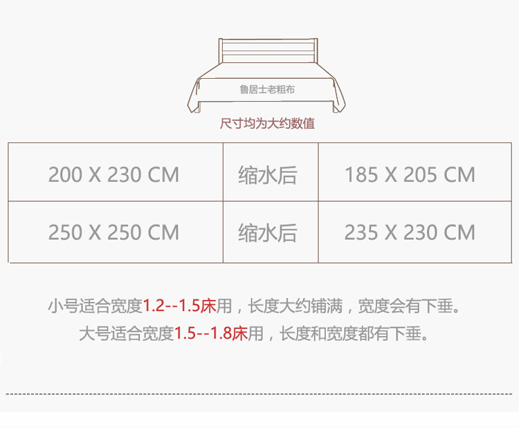 亏死的价格！断码款。来一波福利！老粗布床单加厚纯棉单双人床 - 图1