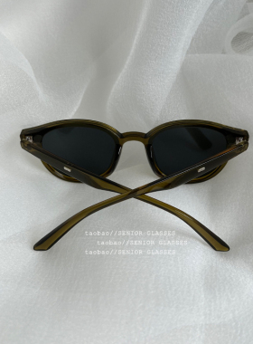 复古椭圆形防紫外线墨镜男女