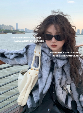 科技感猫眼椭圆形中性偏光太阳镜