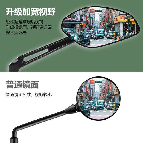 凯越321R/400F/525F 无极300R AC改装街车后视镜大视野金属反光镜 - 图1