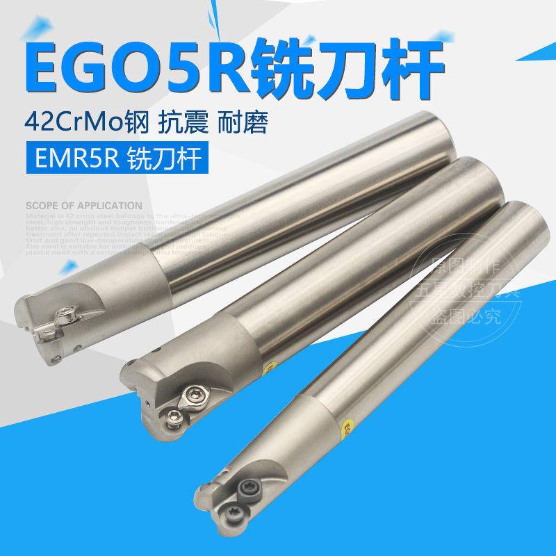 进口台湾EGO 铣刀 R5 圆鼻 数控刀杆 EMR5R圆角立铣刀杆 160L - 图1