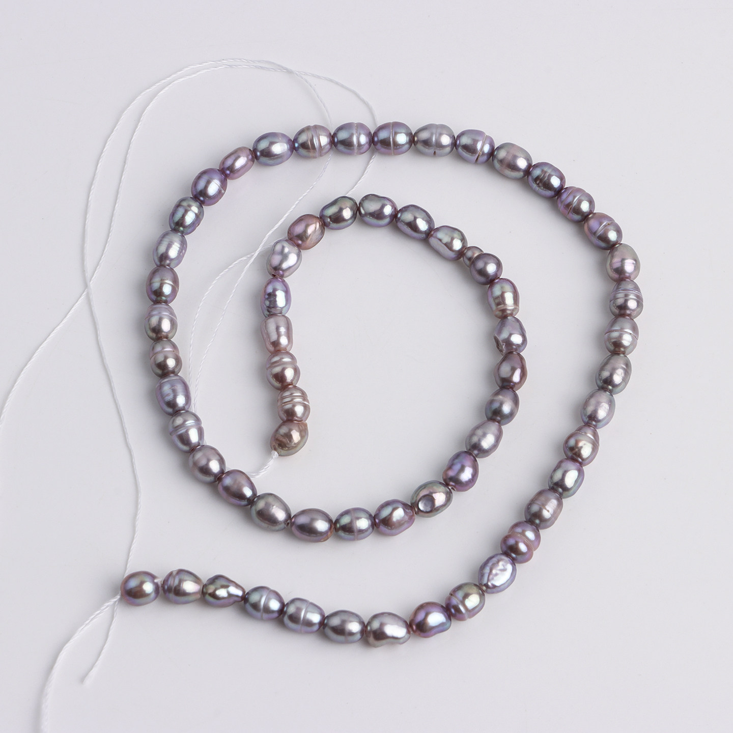 金属紫4-5mm螺纹米珠天然淡水无核小珍珠diy手工串珠饰品配件材料,淘宝优惠券,粉丝福利购,淘宝优惠卷