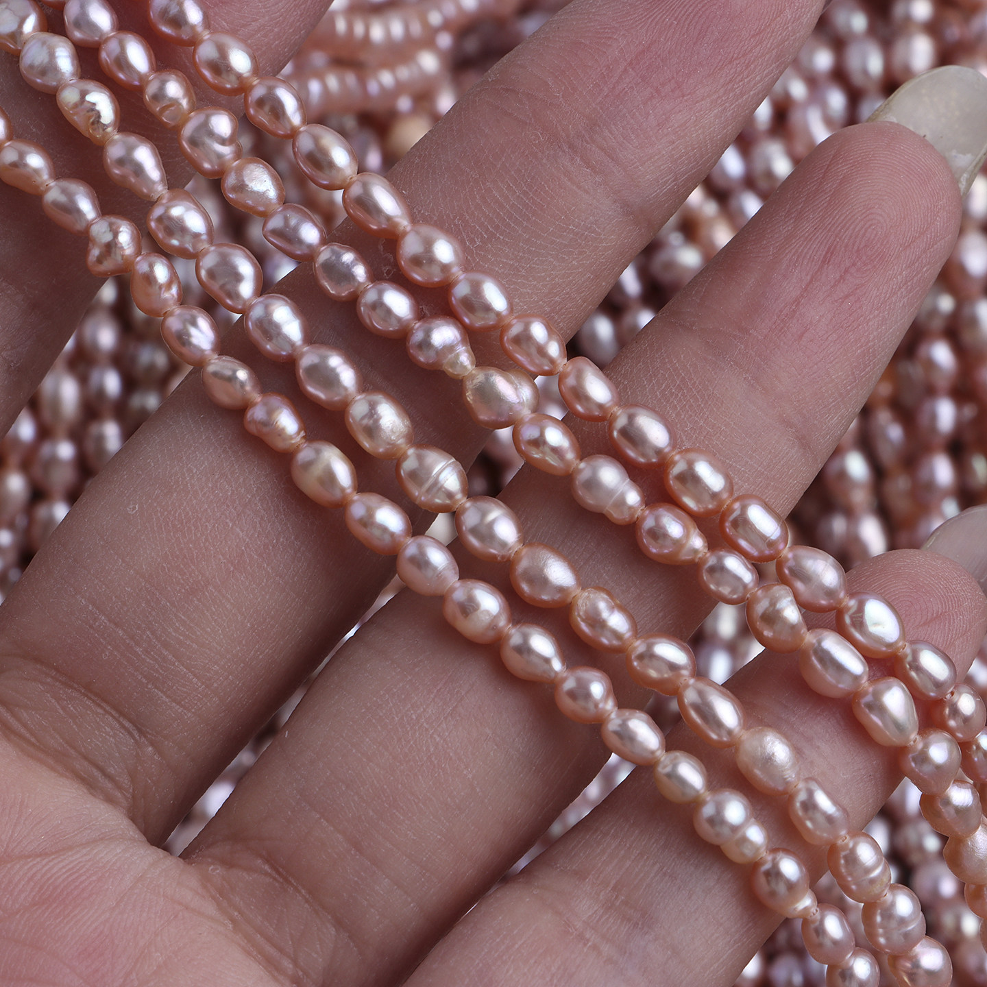 高性价比3-4mm樱花粉直孔两面光天然淡水珍珠巴洛克小石头diy配件,淘宝优惠券,粉丝福利购,淘宝优惠卷