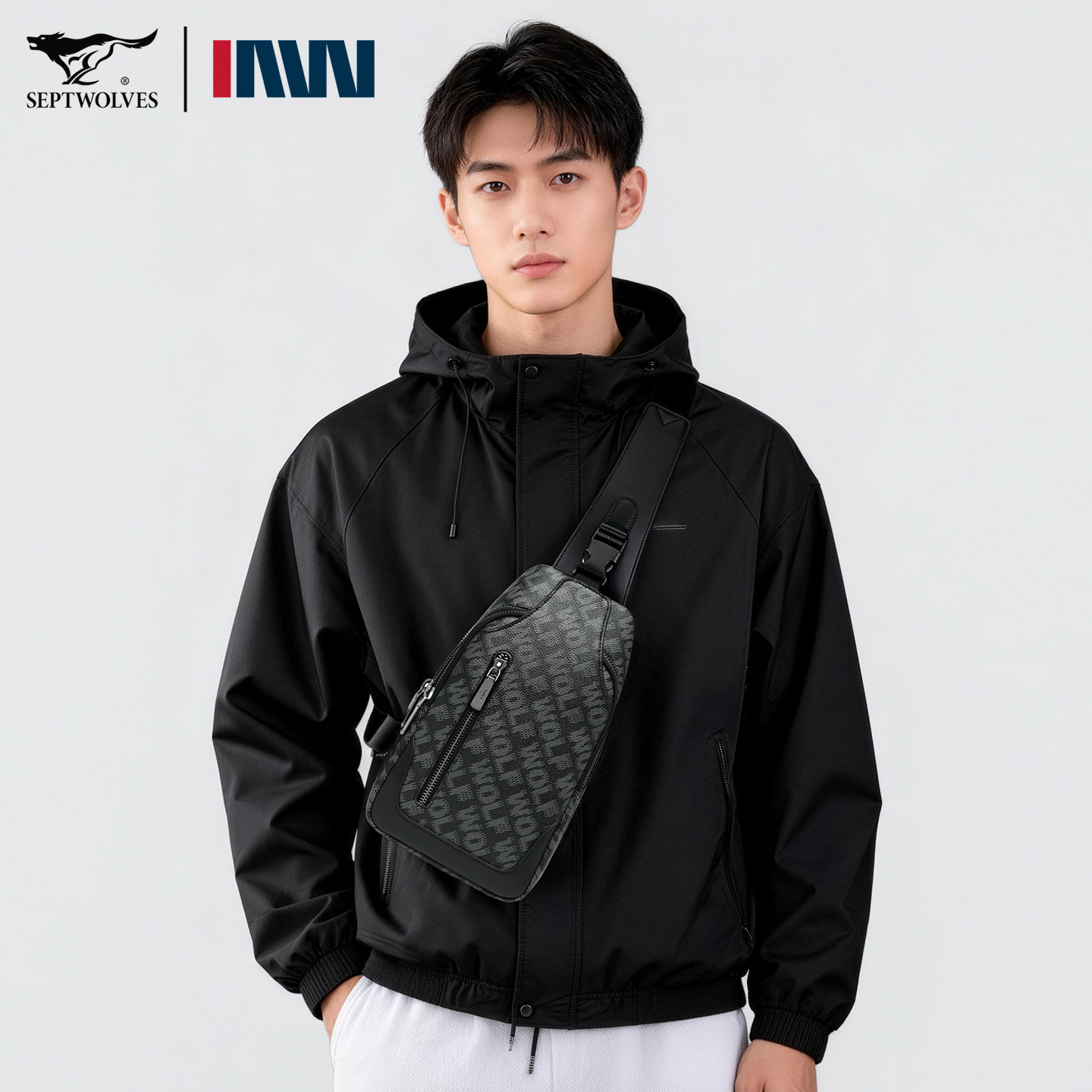 七匹狼胸包单肩包小背包斜挎包手机小包挎包跑步胸前包外出便携包,淘宝优惠券,粉丝福利购,淘宝优惠卷