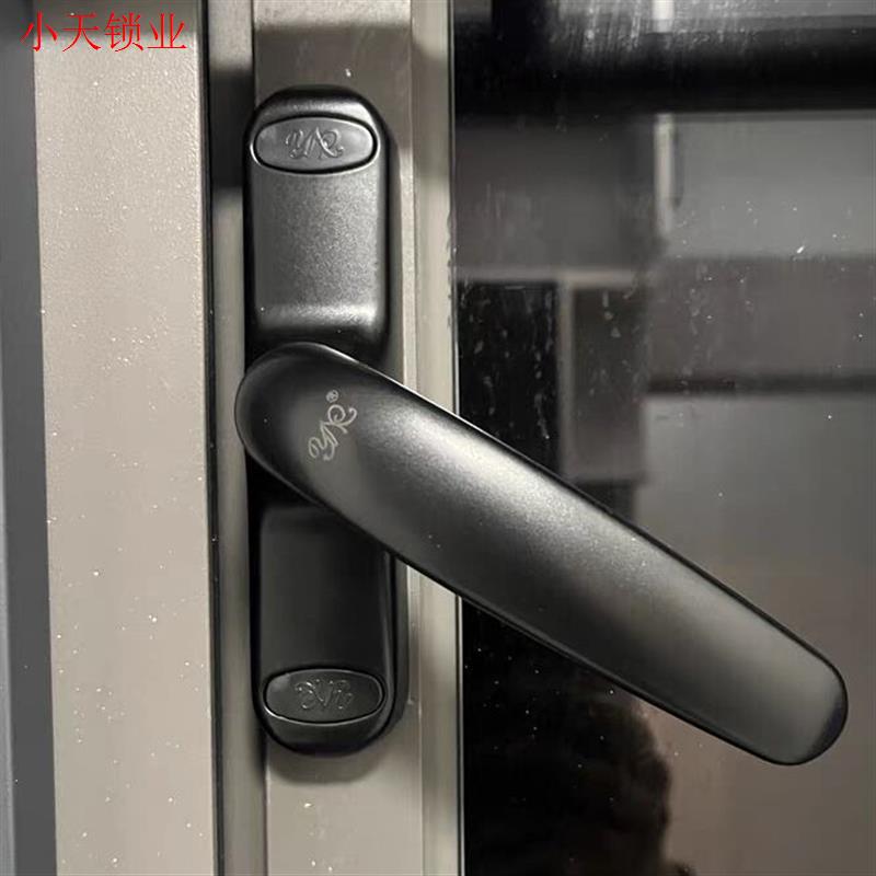 老式50型铝合金窗户把手两点锁平开窗断桥铝门窗配件传动执手拉. - 图2