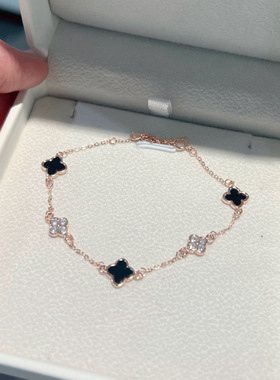 YIN银次元四叶草纯银手环