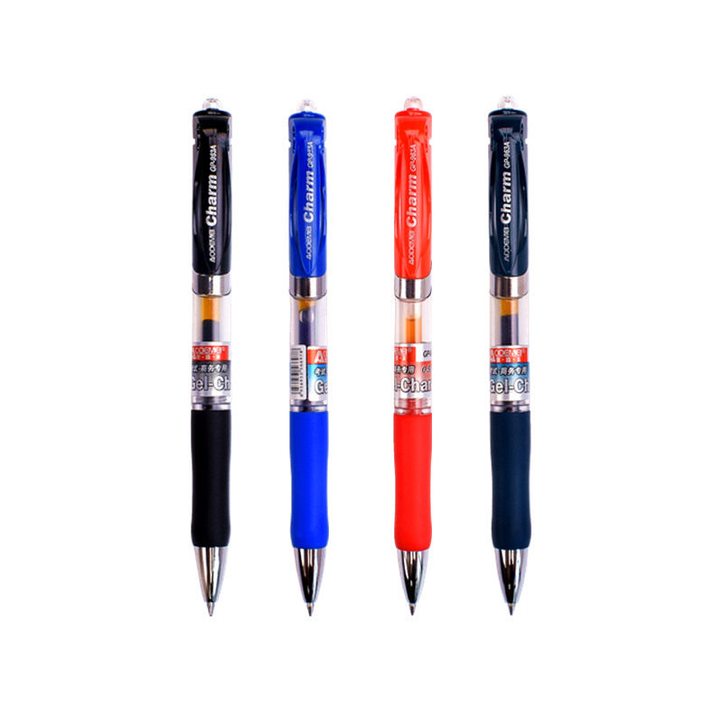 奥德美按动中性笔碳素黑色按压式水笔墨蓝处方水性签字笔教师红笔,淘宝优惠券,粉丝福利购,淘宝优惠卷