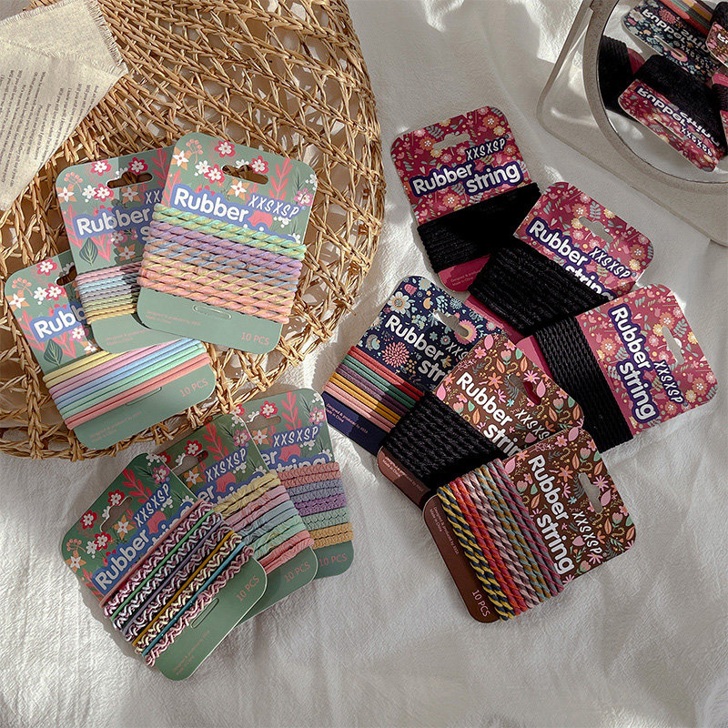 10根装头绳网红2025年新款发绳女扎马尾皮筋简约气质皮套扎头发圈,淘宝优惠券,粉丝福利购,淘宝优惠卷