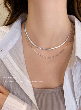 银色高级感项链女款颈链