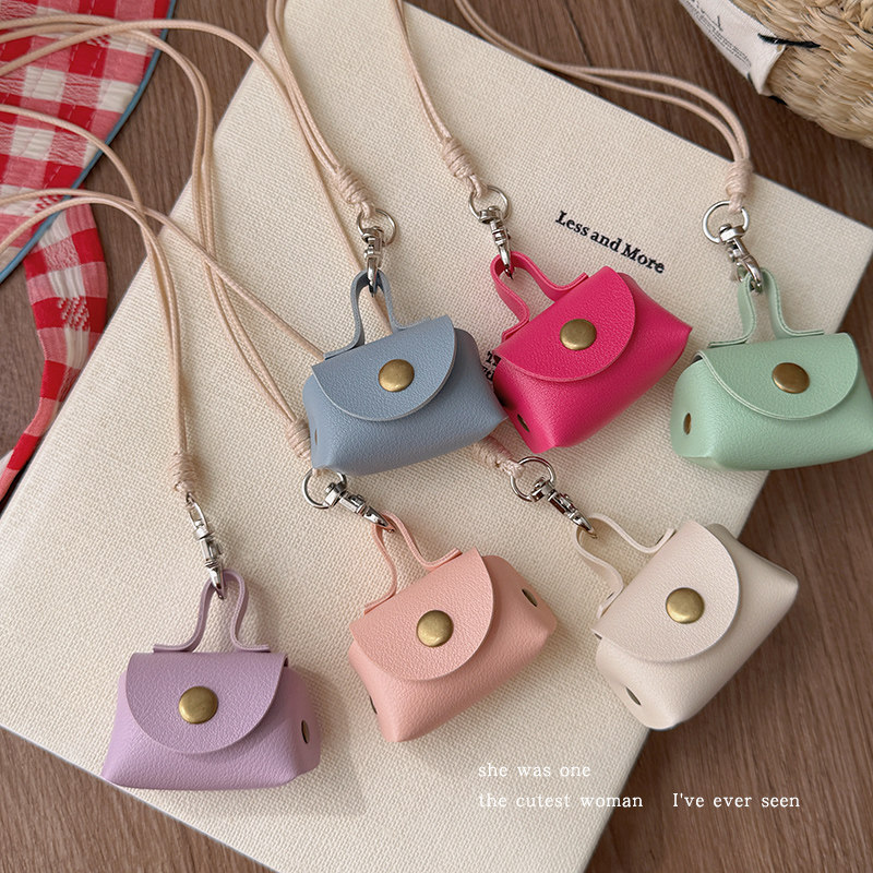 多巴胺pu皮质零钱包包项链女小众挂脖配饰长款吊坠锁骨卫衣毛衣链,淘宝优惠券,粉丝福利购,淘宝优惠卷