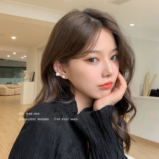 Magnetic ear clip women's light luxury high-end non-pierced earrings