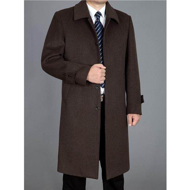 秋冬款中老年羊毛呢大衣男加厚过膝长款中年风衣男装呢外套爸爸装,淘宝优惠券,粉丝福利购,淘宝优惠卷