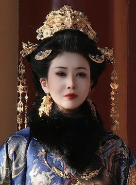 【霜翎阁】明制宝石套装复原簪子汉服配饰品发冠流苏｛大明风华｝