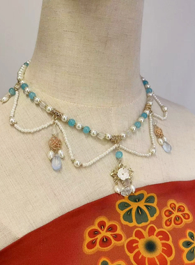 璎珞唐风项圈璎珞仿珍珠