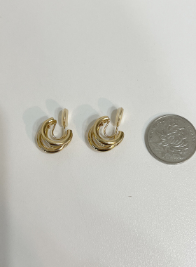 清仓捡漏饰品设计感秋冬蝴蝶结高级感带钻耳挂蚊香盘耳夹女无耳洞