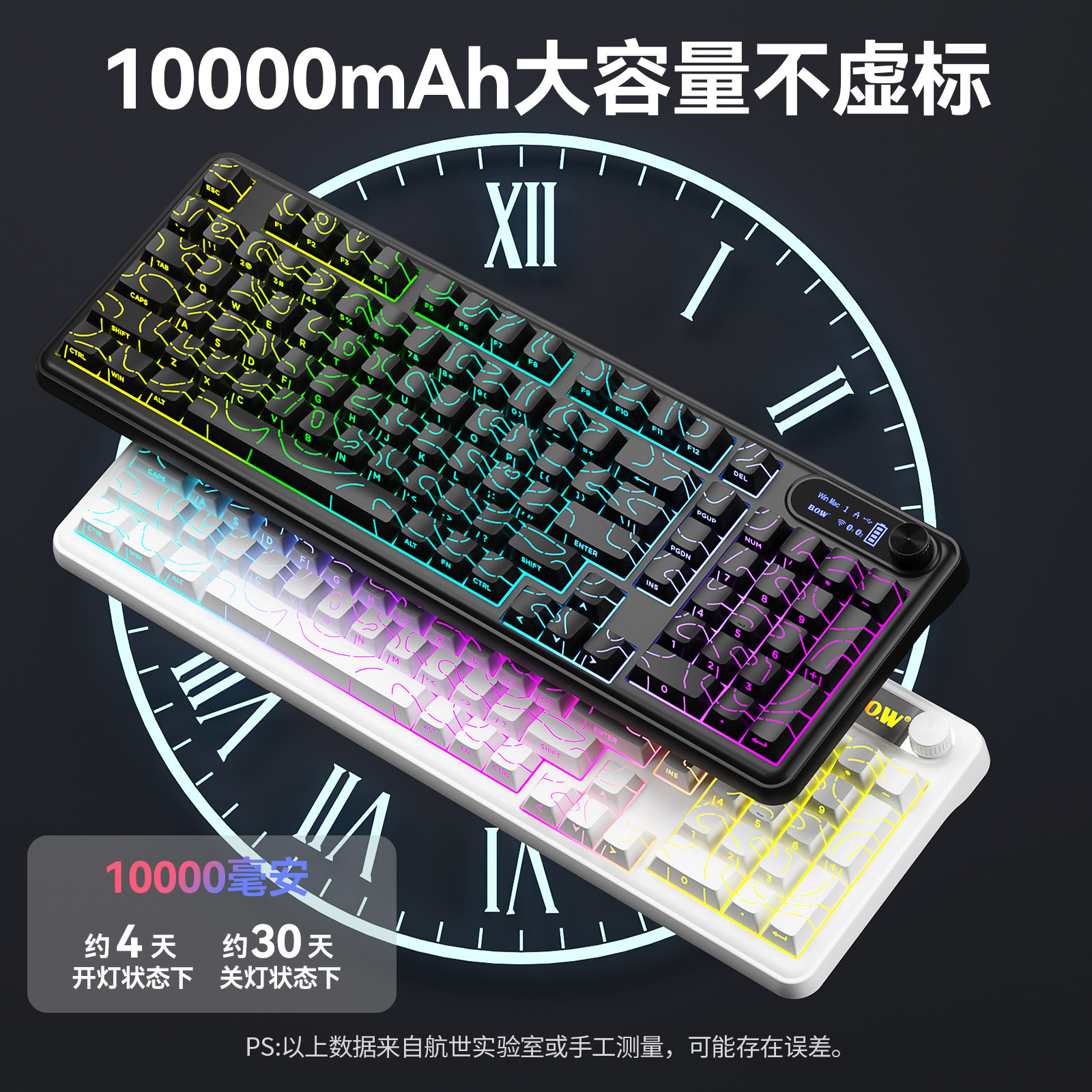 BOW航世 无线蓝牙有线三模键盘鼠标套装手机平板电脑通用打字静音,淘宝优惠券,粉丝福利购,淘宝优惠卷