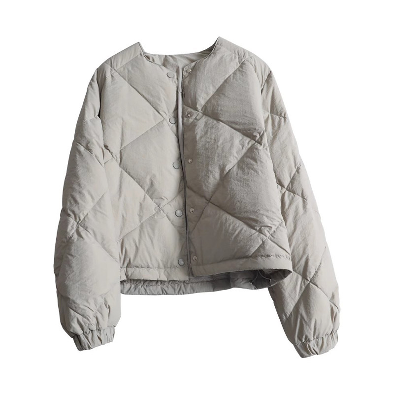 清仓外贸~高级白 日系菱格短款羽绒棉服女冬季保暖面包服百搭外套,淘宝优惠券,粉丝福利购,淘宝优惠卷