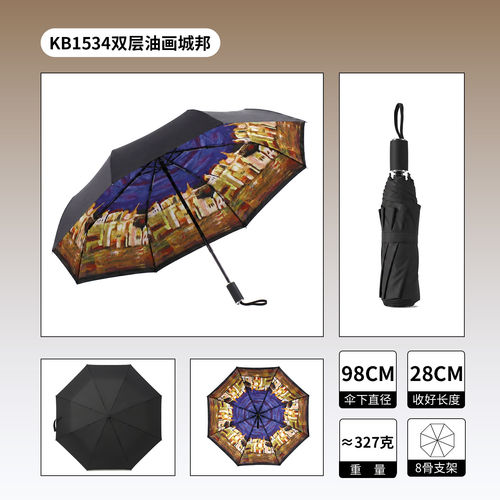 太阳伞女防紫外线伞超强防晒伞双层伞布隔热降温伞德国树邻晴雨伞 - 图1
