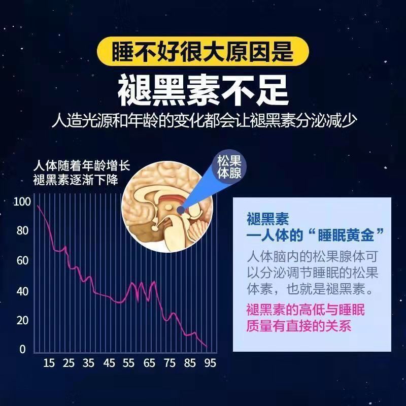 褪黑素安瓶助眠学生改善睡眠睡眠片旗舰官方正品b6退黑色素非软糖 - 图2