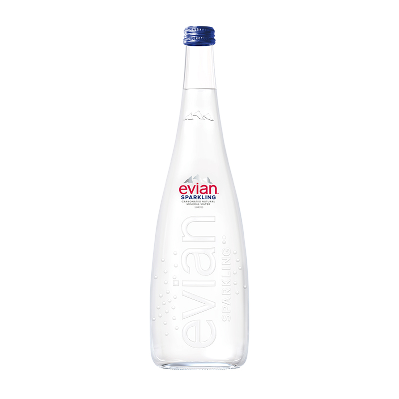 evian依云官方旗舰店天然矿泉水330ml*20高端玻璃瓶气泡水750*12 - 图3