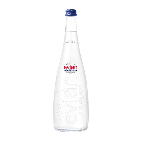 evian依云旗舰店高端玻璃瓶天然充气矿泉水330ml*20-图3