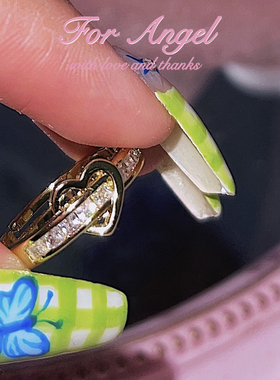 forangel自制爱心皮戒指