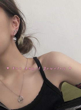 欧美字母爱心微镶满钻项链