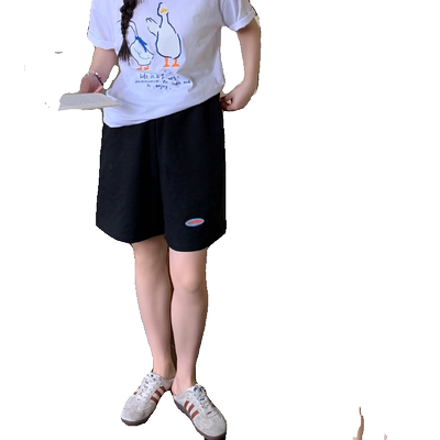 YUZI鱼子休闲短裤子大码女装微胖mm显瘦遮肉200斤日系元气少女感